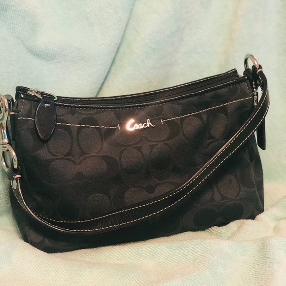 Coach Handbags - Coach black signature print mini bag Coach Handbags - Coach black signature print mini bag